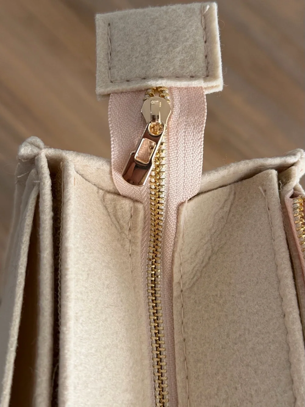 Chloe Woody Large Insert Caddy in Beige
